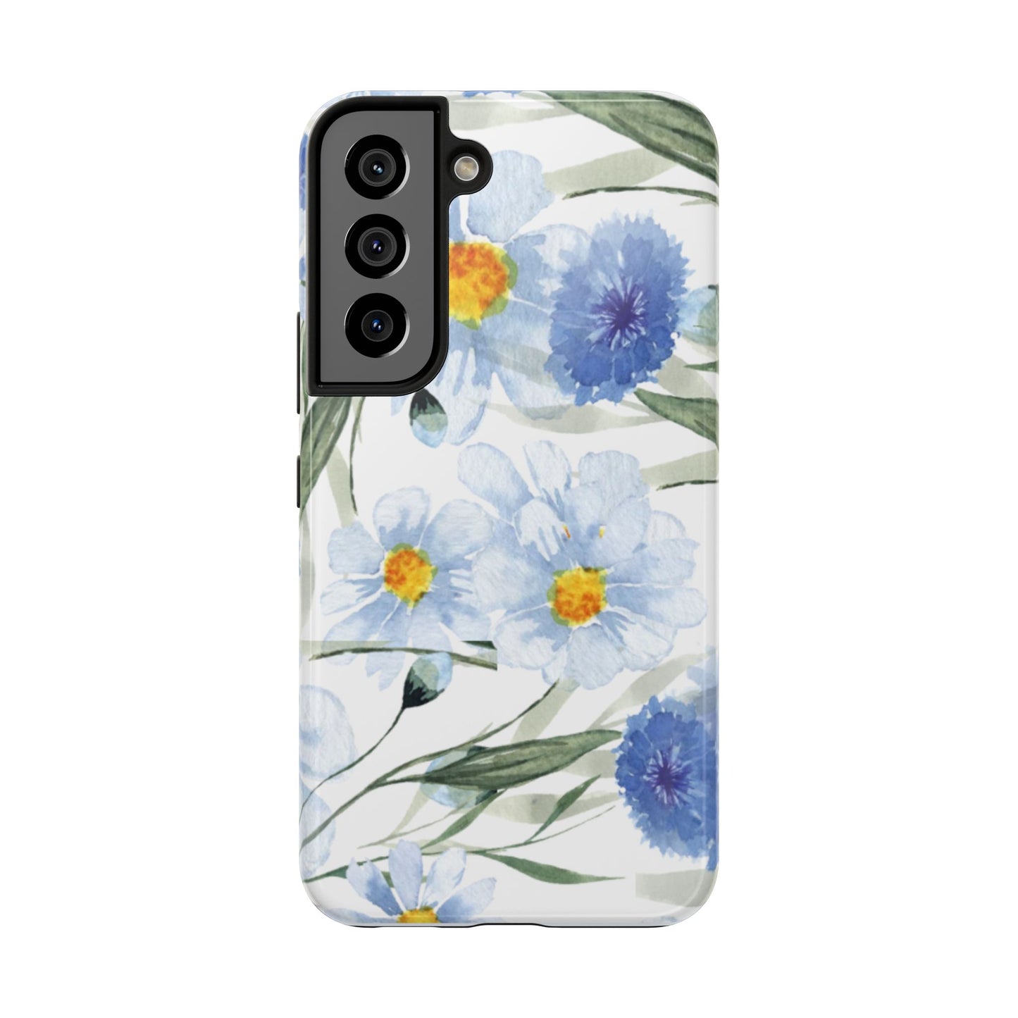 Blue Floral Tough Phone Cases