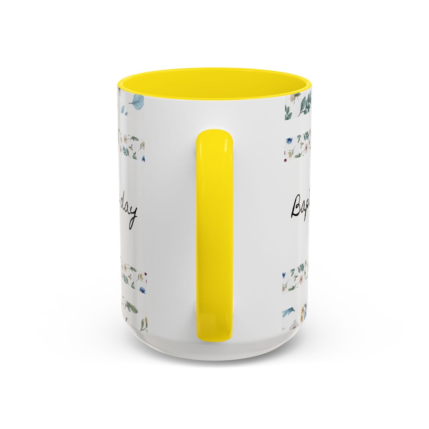 Baptized, Saved, and Coffee for the day-- Accent Coffee Mug (11, 15oz)