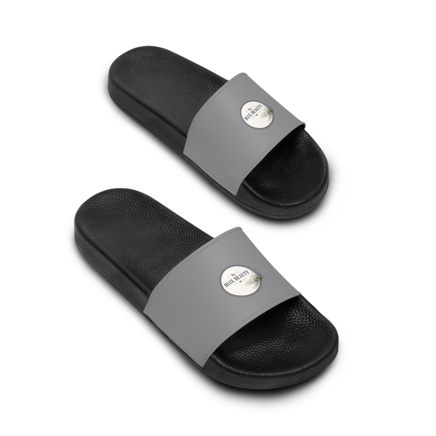 Women's Slide Sandals with Mini Logo Patch — Casual Pool & Summer Slides
