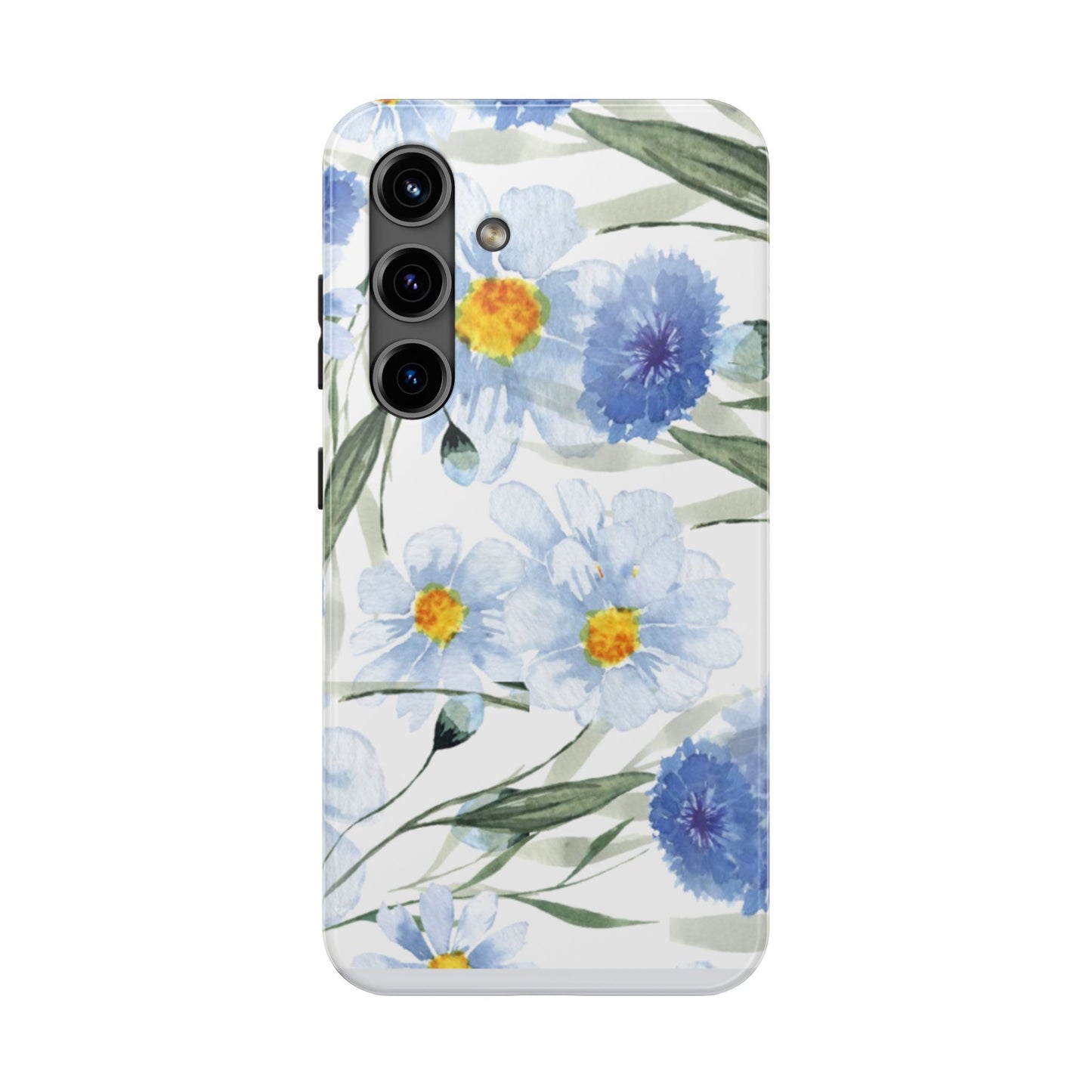 Blue Floral Tough Phone Cases