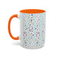 Blessed Nana Floral Accent Coffee Mug — Blue Striped 11/15oz