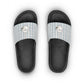 Slide Sandals — Blue Gingham Logo Women’s Pool Slides