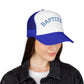 Baptized Foam Trucker Hat - Embroidered Faith Cap for Baptism & Church Celebrations