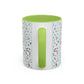 Blessed Nana Floral Accent Coffee Mug — Blue Striped 11/15oz