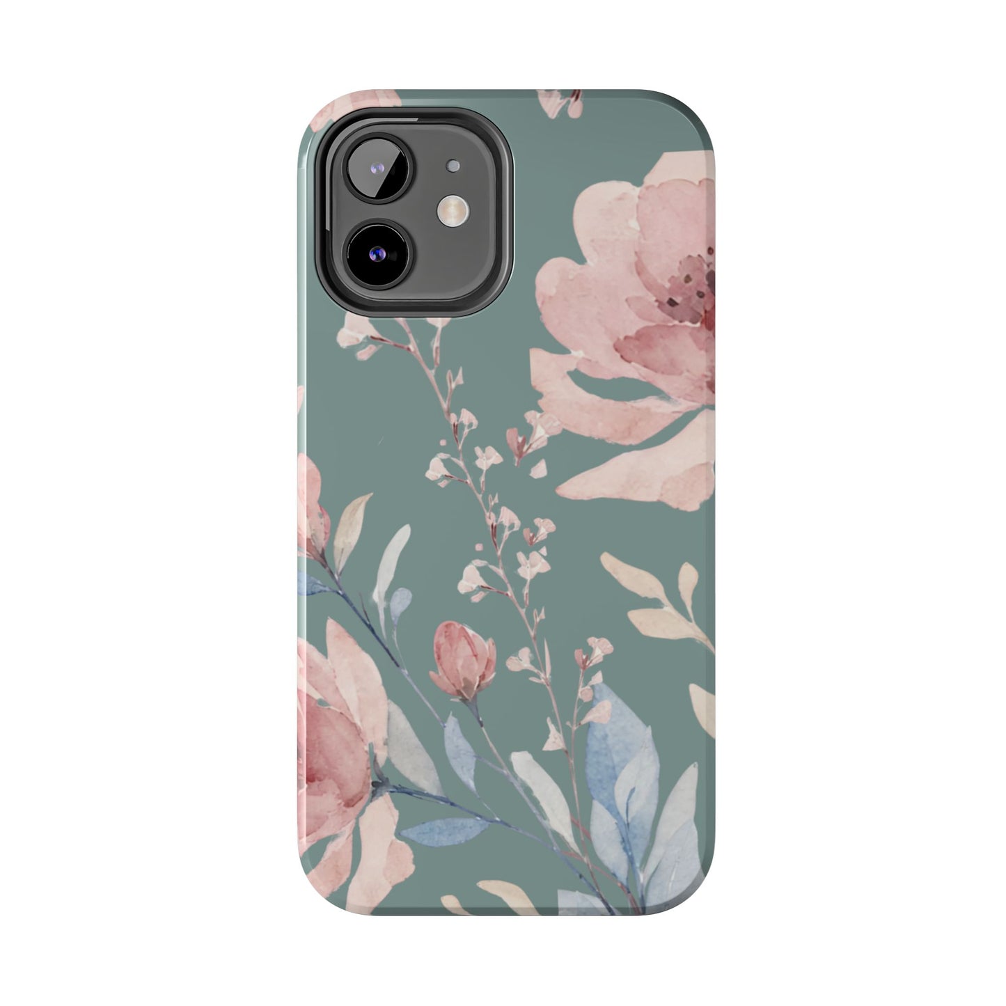 Green Fall floral Tough Phone Cases