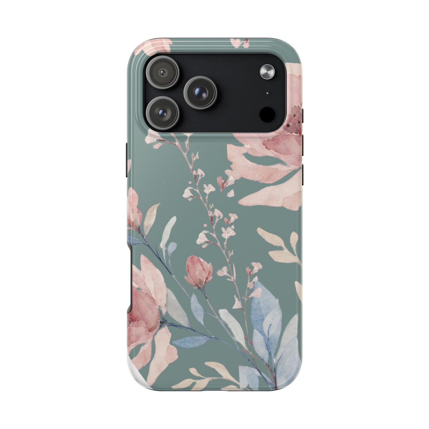 Green Fall floral Tough Phone Cases