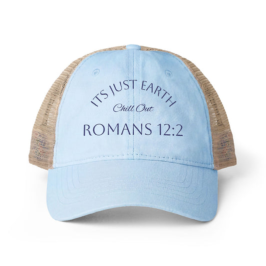 It’s Just Earth-Floral Women's Washed Mesh-Back Cap