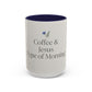Simple Coffee & Jesus Type of Morning, Faith Accent Coffee Mug (11, 15oz)