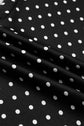 Polka Dot Elastic Waist Lace Hem Pants