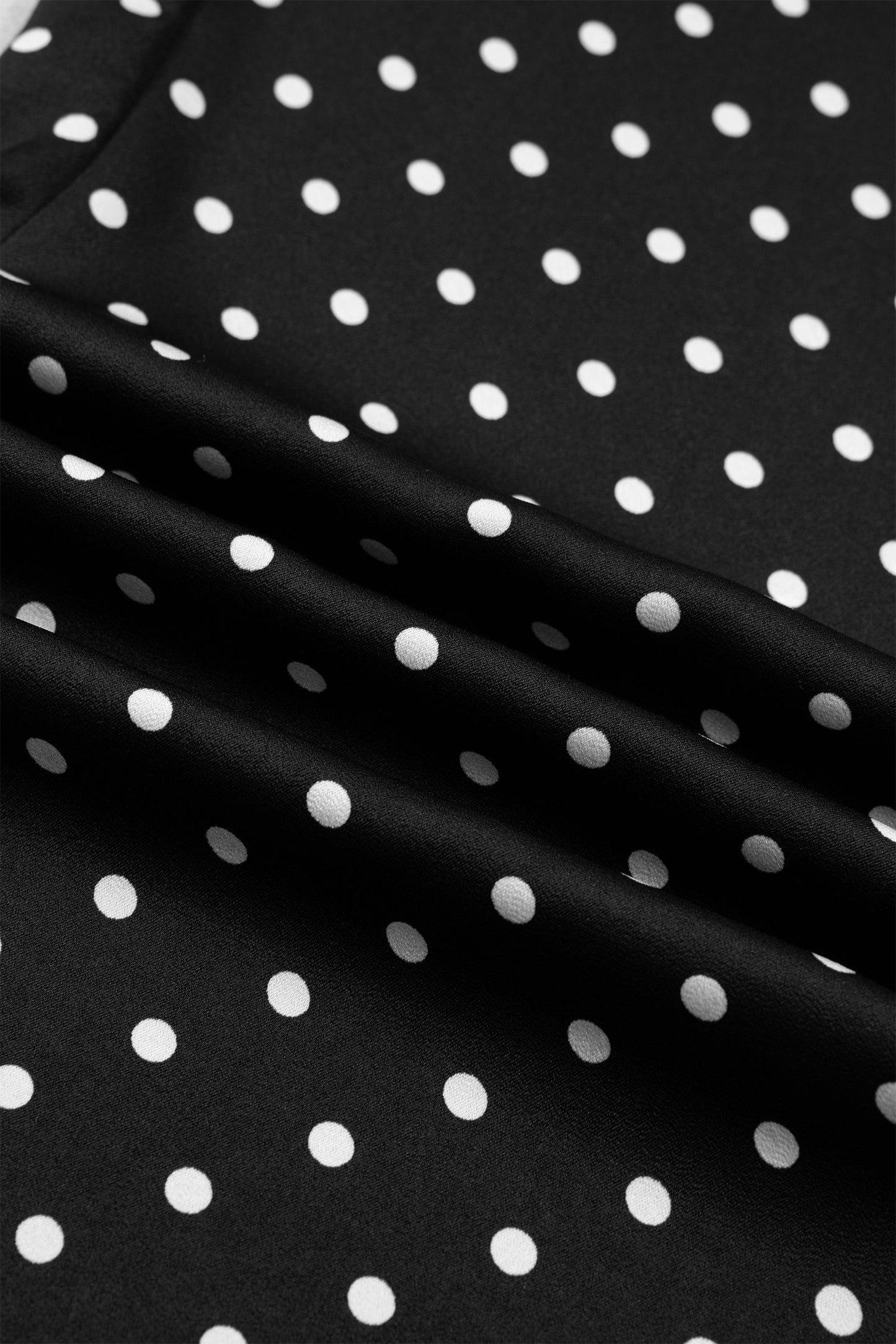 Polka Dot Elastic Waist Lace Hem Pants