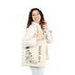Isaiah 46:4 Floral Canvas Tote — Christian Scripture Reusable Grocery Bag