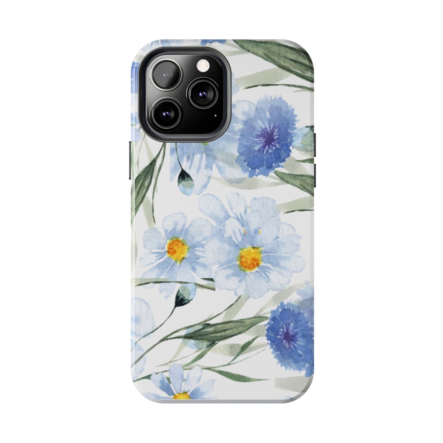 Blue Floral Tough Phone Cases
