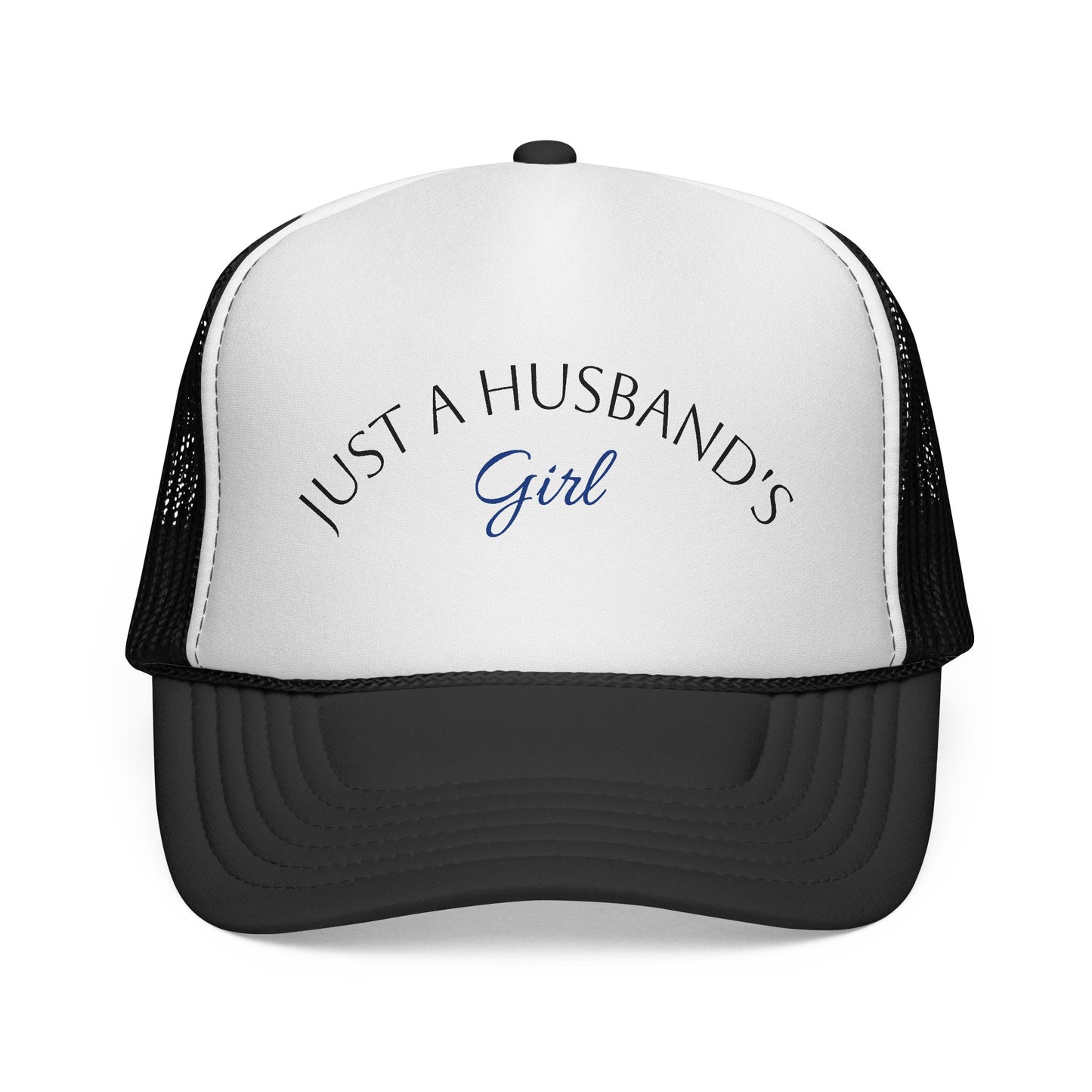 Trucker Cap — "Just a Husband's Girl" Embroidered Mesh Hat