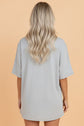 Reversible Contrast Stitching Mock Neck T-Shirt