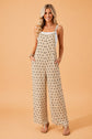 Polka Dot & Floral Spaghetti Strap Jumpsuit