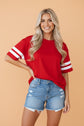 Varsity Stripe Crew Neck Short Sleeve T-Shirt