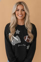 Game Day Gingham Patch Embroidered Sweatshirt