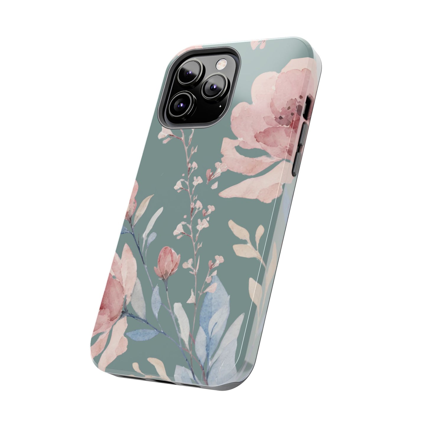 Green Fall floral Tough Phone Cases