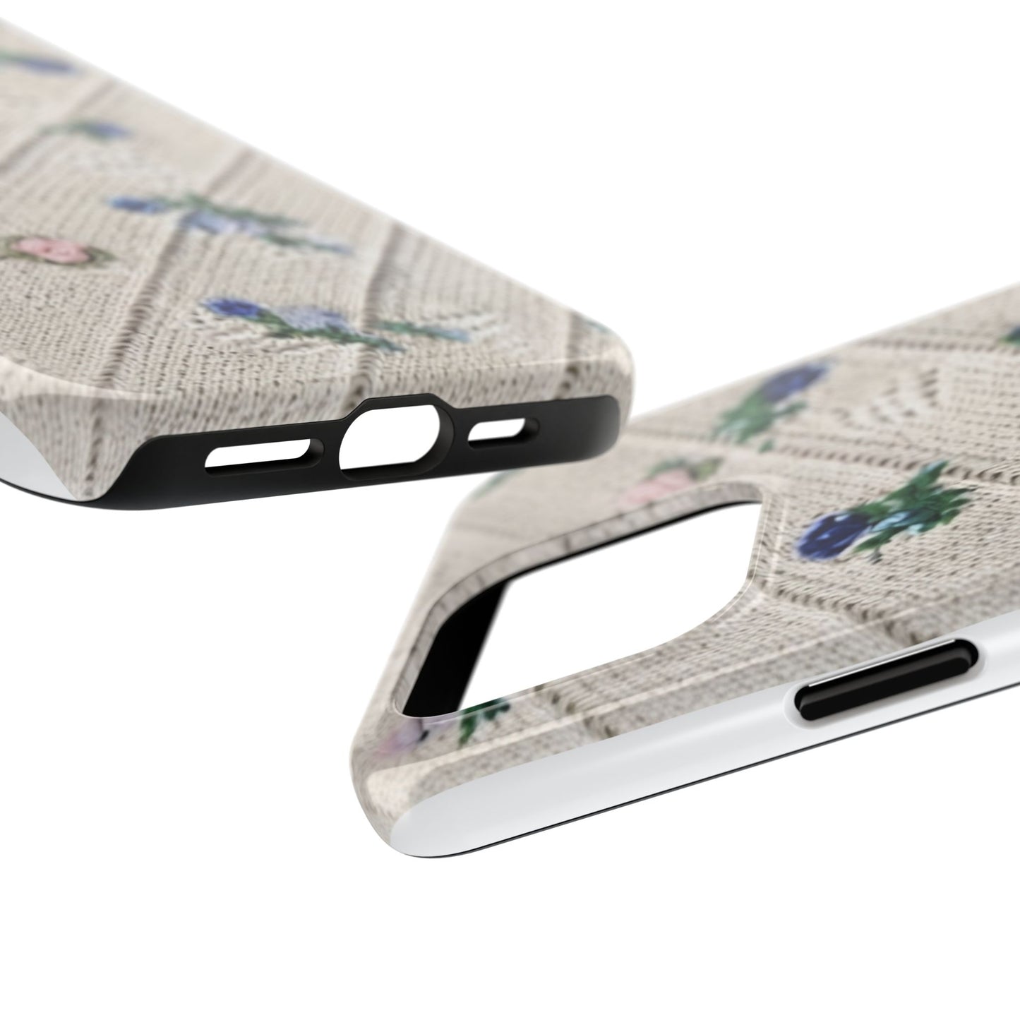 Tough Phone Cases, Fabric Like, Grandmillenial, Floral