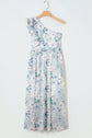 Floral Ruffle One Shoulder Maxi Dress