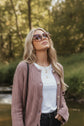 Goat Cut Out Textured Knit Buttoned Cardigan