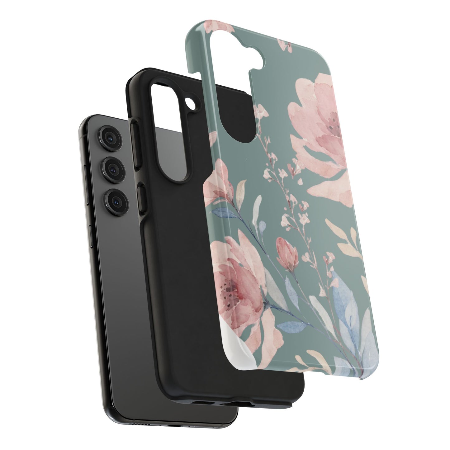 Green Fall floral Tough Phone Cases