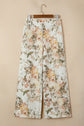 Floral Denim High Waist Wide Leg Jeans