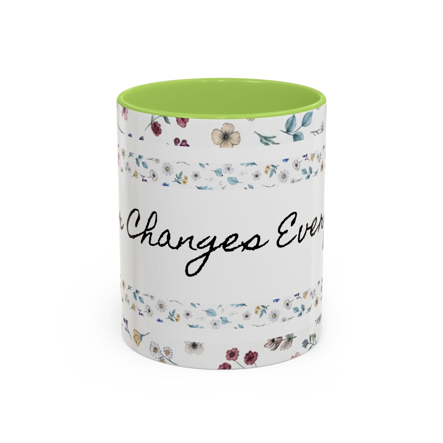 Prayer Changes Everything Accent Coffee Mug (11, 15oz)