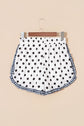Polka Dot & Leopard Contrast Ruffle Trim Shorts
