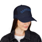 Baptized Foam Trucker Hat — Navy Christian Faith Baseball Cap