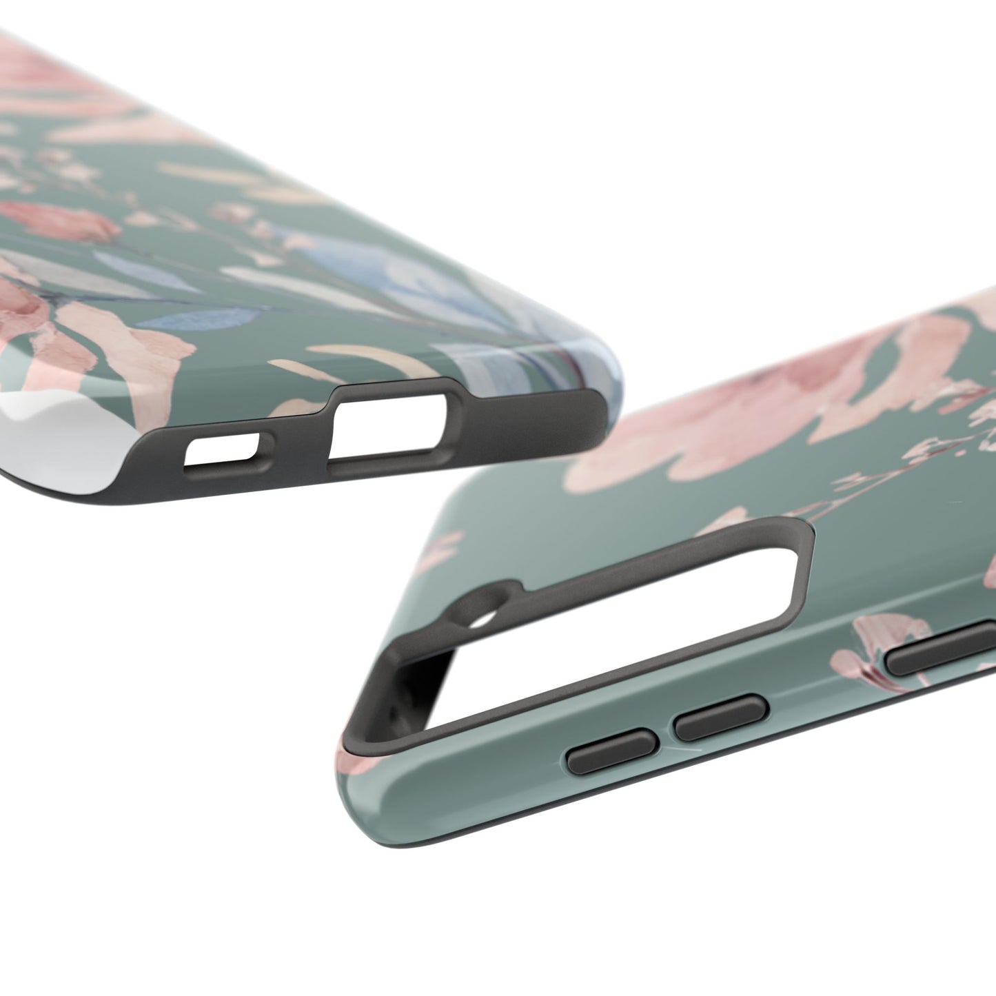 Green Fall floral Tough Phone Cases