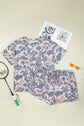 Plus Size Camo Tee & Drawning Shorts Set
