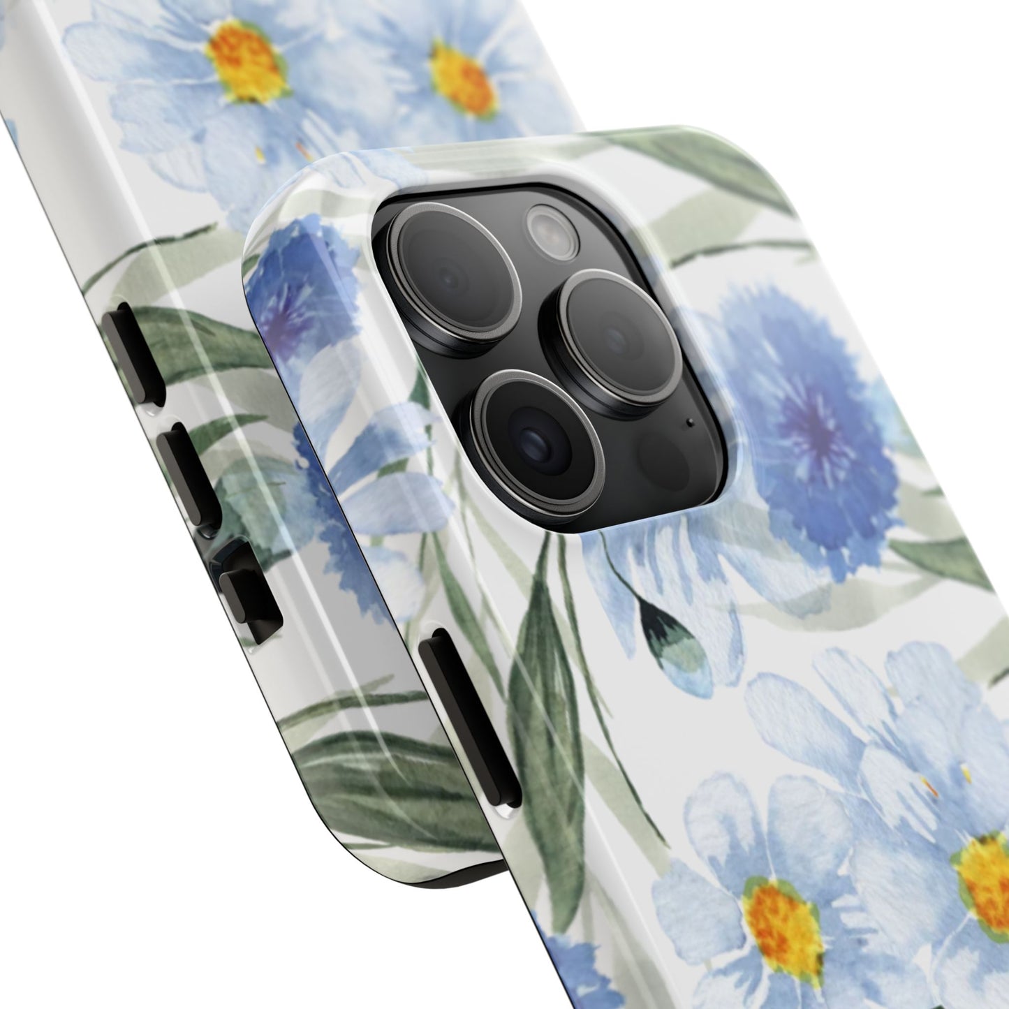 Blue Floral Tough Phone Cases