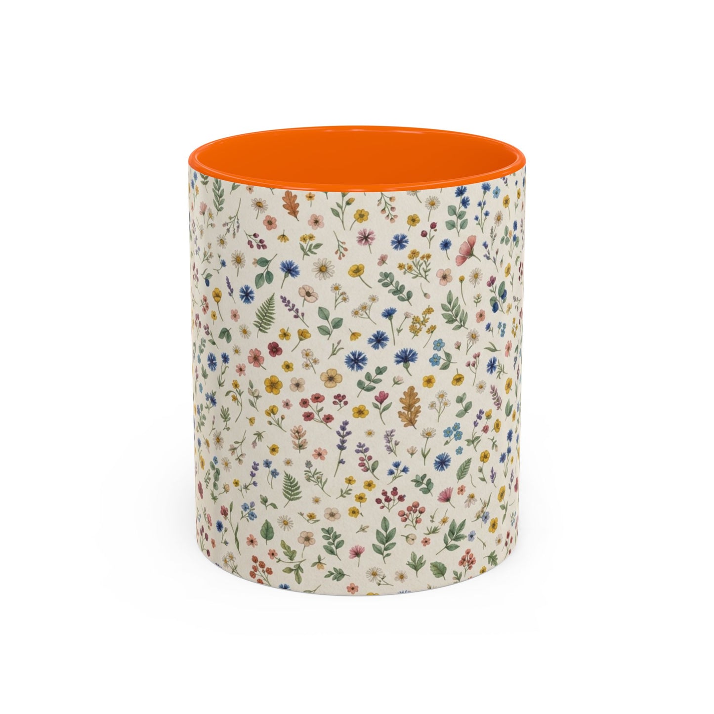 Fall Floral, Yellow Accent Coffee Mug (11, 15oz)