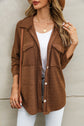 Gray BContrast Flap Pockets Relaxed Shacket