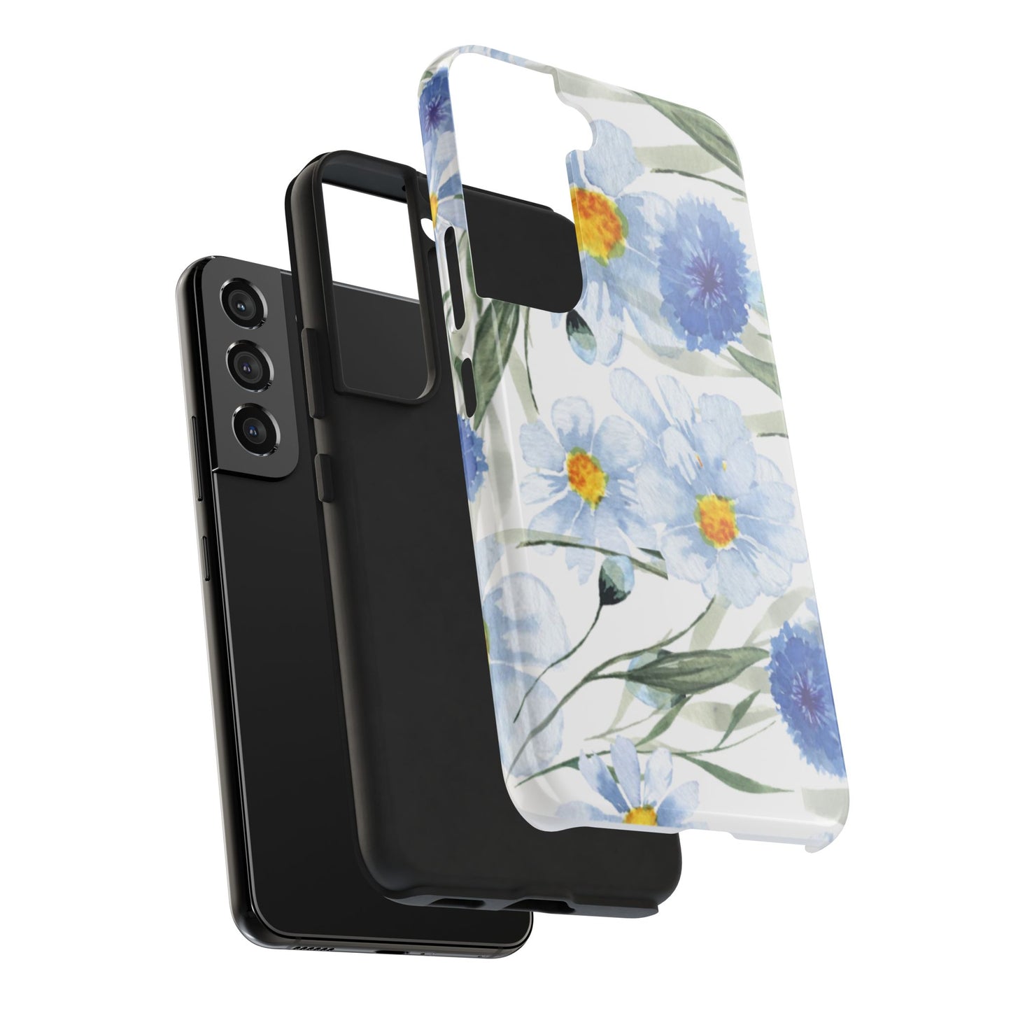 Blue Floral Tough Phone Cases