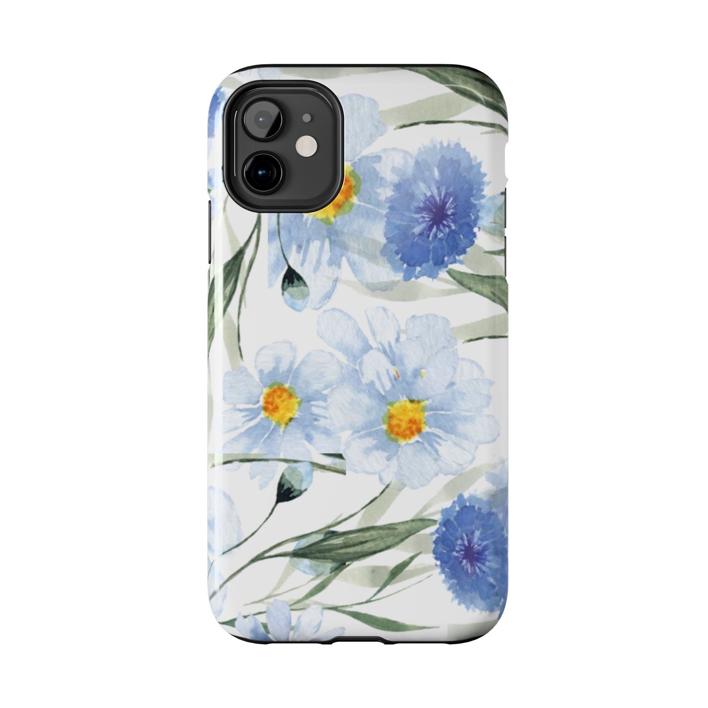 Blue Floral Tough Phone Cases
