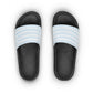 Striped Light Blue Women's Slide Sandals — Casual Pool & Beach Slides