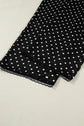 Polka Dot Elastic Waist Lace Hem Pants