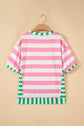 Stripe Patchwork Exposed Seam Oversized Top