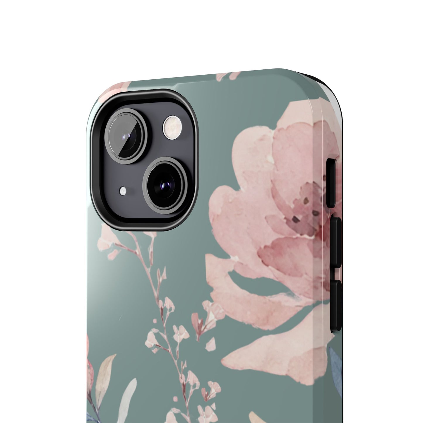 Green Fall floral Tough Phone Cases