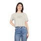 Crop Tee — "It's Just Earth" Romans 12:2 Minimalist Christian Graphic