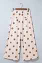 Polka Dot Wide Leg Elastic Waist Pants