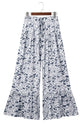 Camo Ruffle Wide Leg Drawstring Pants