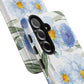Blue Floral Tough Phone Cases