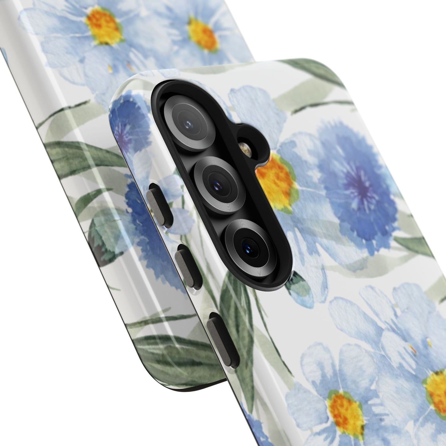 Blue Floral Tough Phone Cases