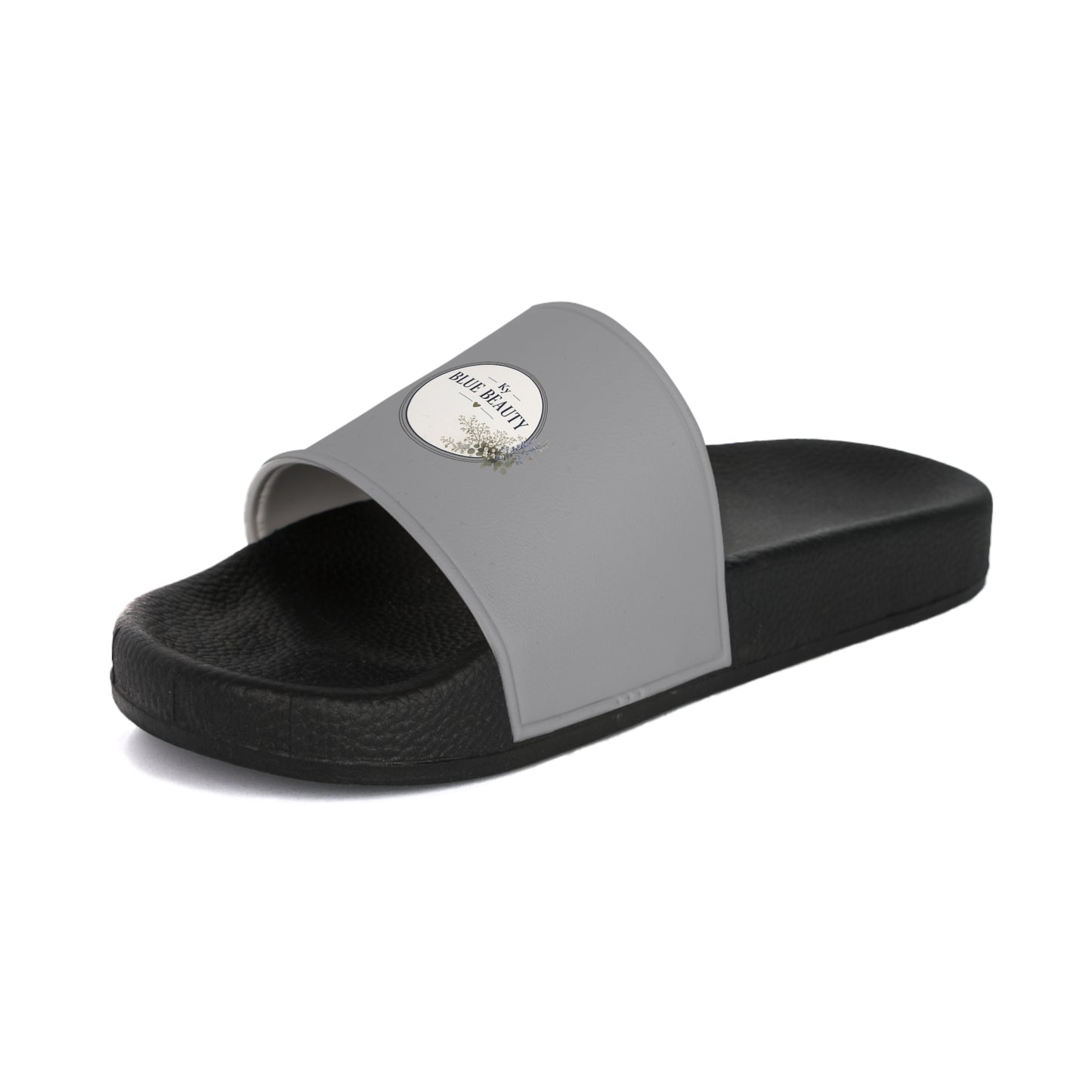 Women's Slide Sandals with Mini Logo Patch — Casual Pool & Summer Slides