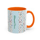 Blessed Nana Floral Accent Coffee Mug — Blue Striped 11/15oz