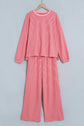 Stripe Oversized Long Sleeve Top & Pants Set