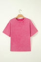 Solid Mineral Wash Short Sleeve Oversized Tee